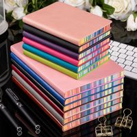 1 Piece Multicolor Learning School Pu Leather Paper Casual Vacation Notebook main image 1