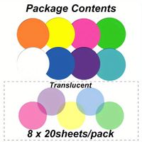 1 Set Solid Color Learning School Paper Casual Vacation Stickers sku image 1