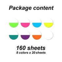 1 Set Solid Color Learning School Paper Casual Vacation Stickers sku image 2
