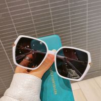 Simple Style Solid Color Resin Square Full Frame Women's Sunglasses main image 2