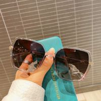 Simple Style Solid Color Resin Square Full Frame Women's Sunglasses sku image 5