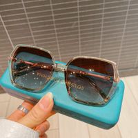 Simple Style Solid Color Resin Square Full Frame Women's Sunglasses main image 1