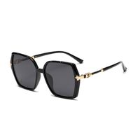 Simple Style Solid Color Resin Square Full Frame Women's Sunglasses main image 5