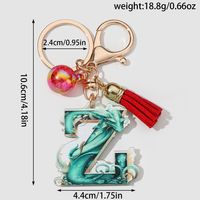 Casual Simple Style Letter Dragon Arylic 3d Print Tassel Plating Gold Plated Bag Pendant Keychain main image 2