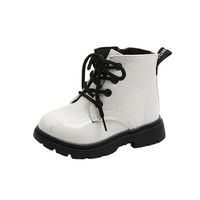 Kid'S British Style Solid Color Round Toe Martin Boots main image 4