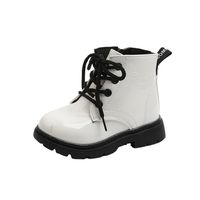 Kinder Britischer Stil Einfarbig Runder Zeh Martin-Stiefel main image 4