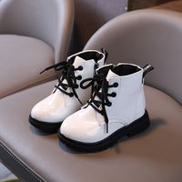 Kid'S British Style Solid Color Round Toe Martin Boots main image 5