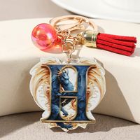 Casual Simple Style Letter Dragon Arylic 3d Print Tassel Plating Gold Plated Bag Pendant Keychain main image 10
