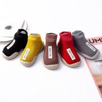 Kid'S Basic Solid Color Round Toe Sock Shoes main image 1