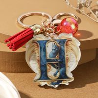 Casual Simple Style Letter Dragon Arylic 3d Print Tassel Plating Gold Plated Bag Pendant Keychain sku image 8
