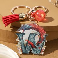 Casual Simple Style Letter Dragon Arylic 3d Print Tassel Plating Gold Plated Bag Pendant Keychain sku image 19