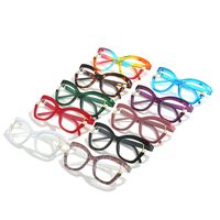 Hip-hop Exaggerated Punk Solid Color Pc Square Full Frame Optical Glasses main image 1