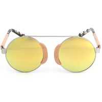 Rétro Style Simple Couleur Unie Tac Cadre Rond Plein Cadre Femmes De Lunettes De Soleil sku image 3