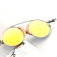 Retro Simple Style Solid Color Tac Round Frame Full Frame Women's Sunglasses main image 4