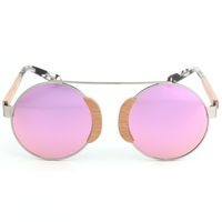 Retro Simple Style Solid Color Tac Round Frame Full Frame Women's Sunglasses sku image 4