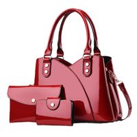 Women's Medium Pu Leather Solid Color Vintage Style Classic Style Bucket Zipper Bag Sets main image 2