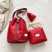 Women's Nylon Solid Color Streetwear Oval String Shoulder Bag main image 5
