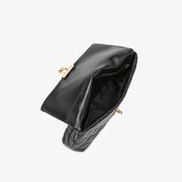 Women's Small Pu Leather Solid Color Vintage Style Classic Style Square Lock Clasp Handbag main image 4