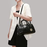 Women's Large Pu Leather Solid Color Vintage Style Classic Style Square Zipper Bag Sets main image 5