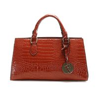 Women's Large Pu Leather Solid Color Vintage Style Classic Style Square Zipper Bag Sets sku image 3