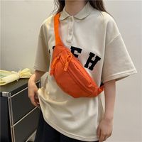 Women's Nylon Solid Color Vintage Style Classic Style Square Zipper Fanny Pack main image 2