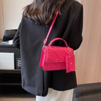 Women's Medium Pu Leather Solid Color Preppy Style Classic Style Square Magnetic Buckle Shoulder Bag main image 4