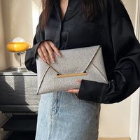 Women's Pu Leather Solid Color Vintage Style Classic Style Square Flip Cover Envelope Bag main image 1