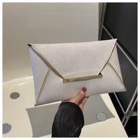 Women's Small Canvas Solid Color Vintage Style Classic Style Square String Envelope Bag sku image 3