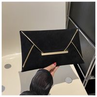 Women's Small Canvas Solid Color Vintage Style Classic Style Square String Envelope Bag sku image 2