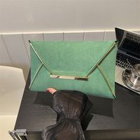 Women's Small Canvas Solid Color Vintage Style Classic Style Square String Envelope Bag main image 1