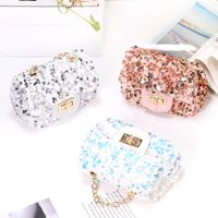 Mujeres Mini Felpa Lentejuelas Estilo Vintage Estilo Clásico Cuadrado Cerrar Bolsas De Hombro main image 4