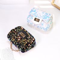 Women's Mini Plush Sequins Vintage Style Classic Style Square Lock Clasp Shoulder Bag main image 3