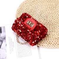 Women's Mini Plush Sequins Vintage Style Classic Style Square Lock Clasp Shoulder Bag sku image 4