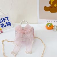Girl's Cotton And Linen Solid Color Cute Square Flip Cover Shoulder Bag sku image 1