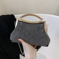 Women's Small Pu Leather Solid Color Vintage Style Classic Style Shell Lock Clasp Dome Bag sku image 2