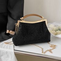 Women's Small Pu Leather Solid Color Vintage Style Classic Style Shell Lock Clasp Dome Bag sku image 1