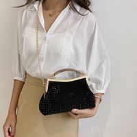 Women's Small Pu Leather Solid Color Vintage Style Classic Style Shell Lock Clasp Dome Bag main image 3
