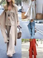 Daily Women's Elegant Streetwear Solid Color Polyester Pants Sets Pants Sets main image 1