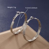 1 Pair XUPING Simple Style Circle 304 Stainless Steel Hoop Earrings main image 5