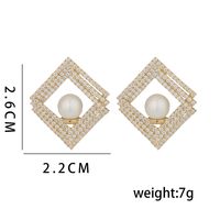 1 Pair Ig Style Geometric Plating Inlay Copper Ear Studs main image 2