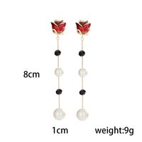 1 Pair Ig Style Rose Plating Inlay Copper Drop Earrings main image 2