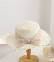 Women's Simple Style Solid Color Bowknot Wide Eaves Straw Hat sku image 5