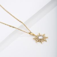 Simple Style Sun Copper Plating 18k Gold Plated Necklace sku image 2