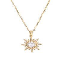 Simple Style Sun Copper Plating 18k Gold Plated Necklace main image 9