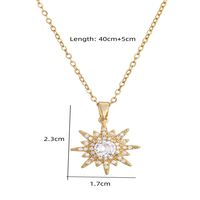 Simple Style Sun Copper Plating 18k Gold Plated Necklace main image 2