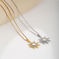 Simple Style Sun Copper Plating 18k Gold Plated Necklace main image 1