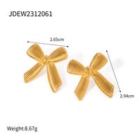 1 Pair IG Style Bow Knot Plating 304 Stainless Steel Drop Earrings sku image 2