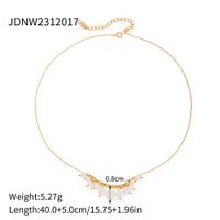 Ig Style Pearl Stainless Steel 18k Gold Plated Pendant Necklace main image 2