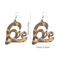 1 Pair Romantic Simple Style Letter Heart Shape Stainless Steel Arylic Drop Earrings main image 3