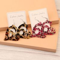 1 Pair Romantic Simple Style Letter Heart Shape Stainless Steel Arylic Drop Earrings main image 1